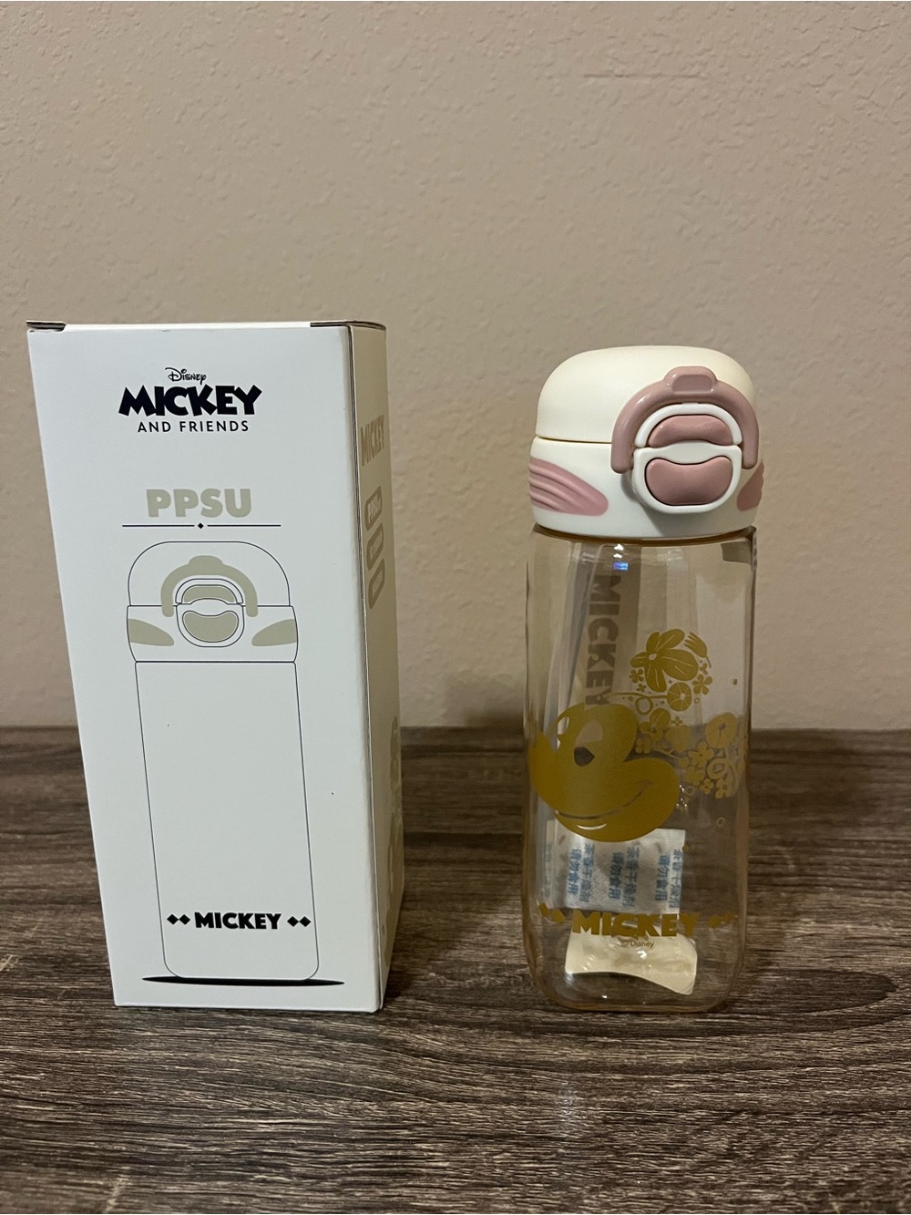 Disney Pink and Cream Mickey Travel Bottle